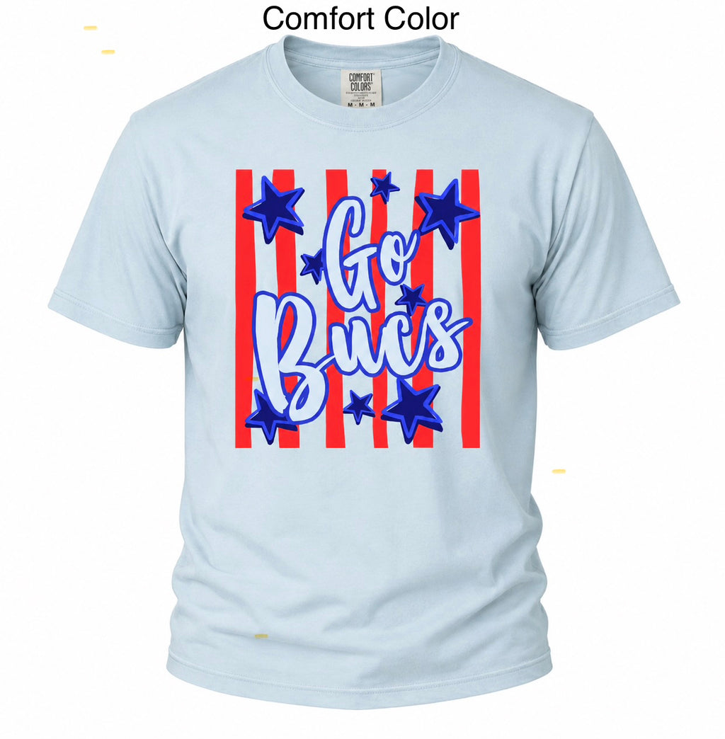Red, White and Go Bucs - Blue