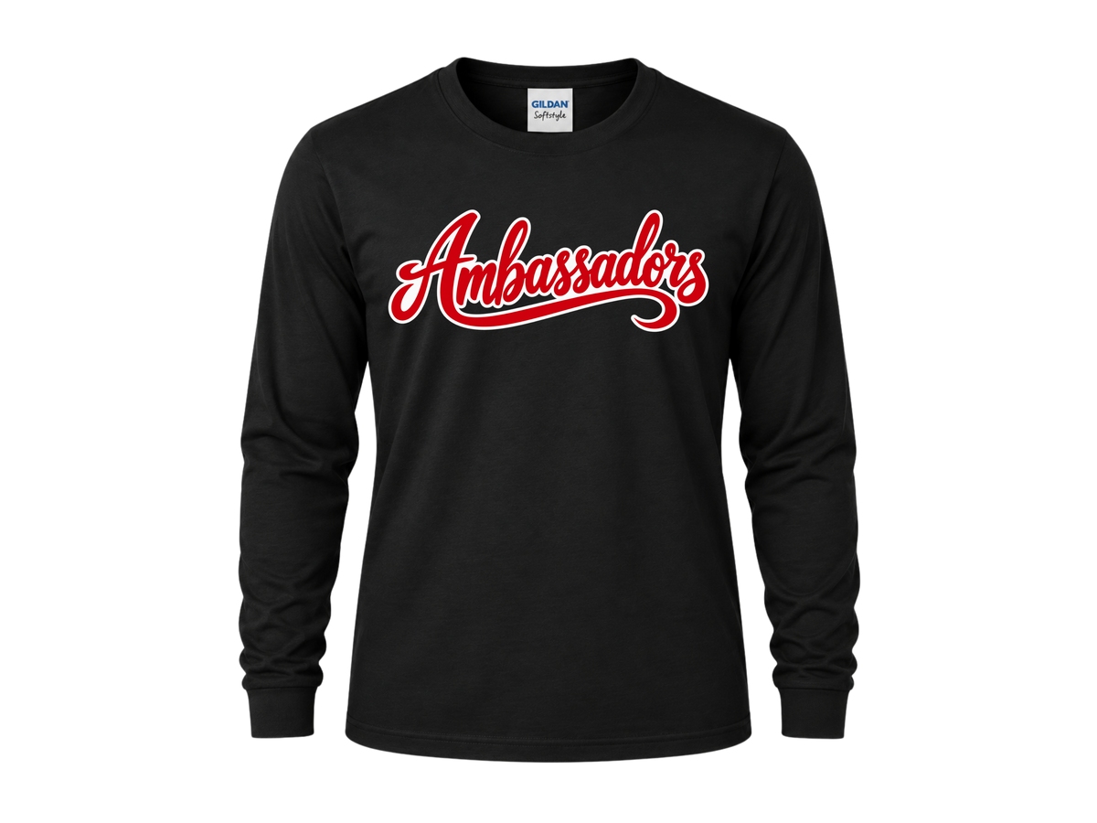 Ambassadors Script Long Sleeve Tee - Black