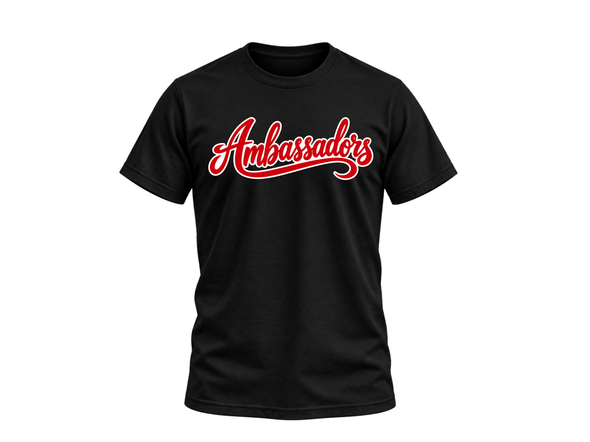 Ambassadors Script Tee - Black