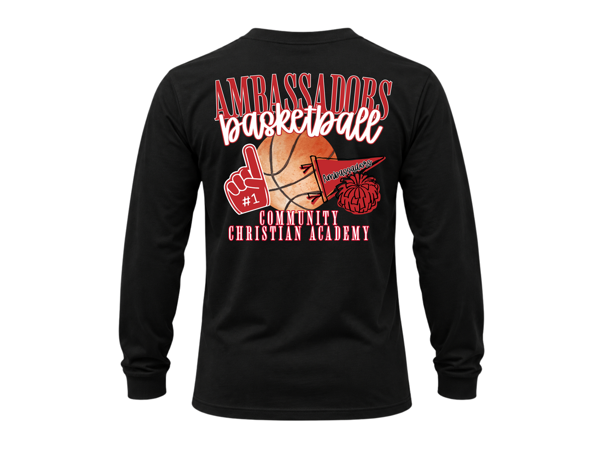 Polkadot CCA Long Sleeve Tee - Black