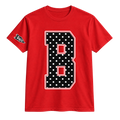 Black B Tee - Red