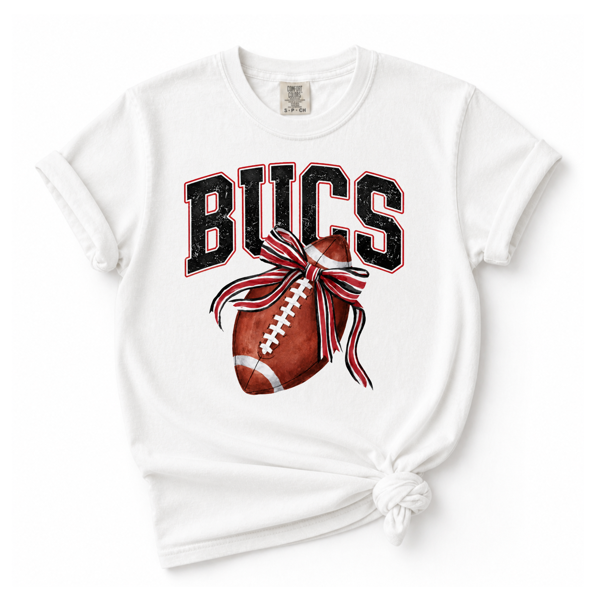 Football and Bows - White