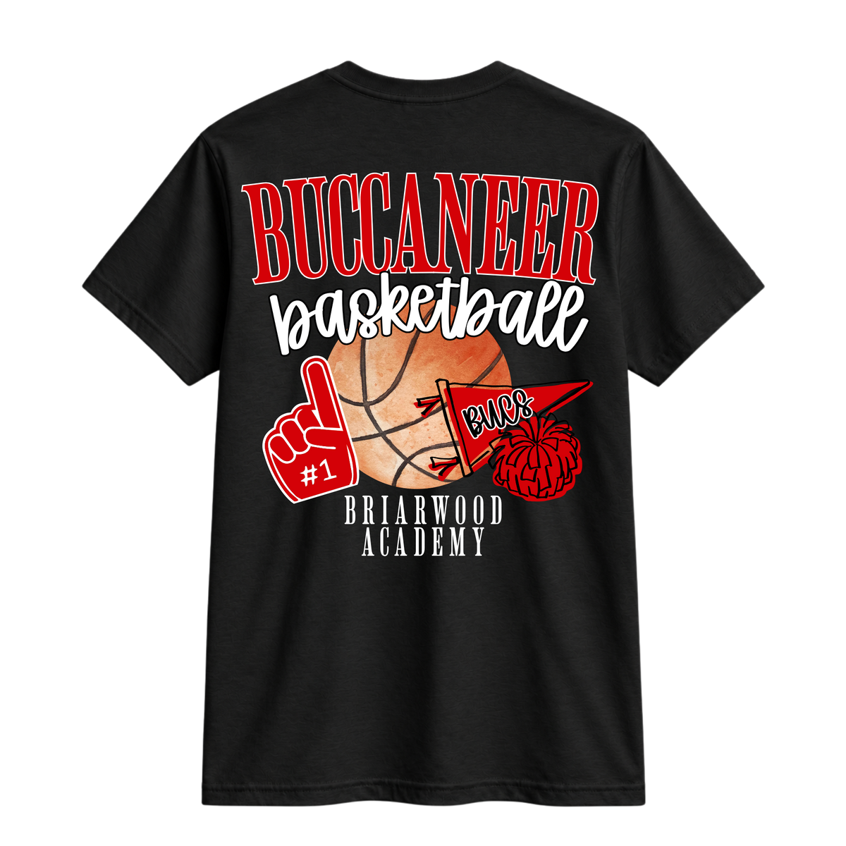 Buccaneer Basketball Tee - Black