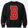 Polka Dot B Crewneck - Black