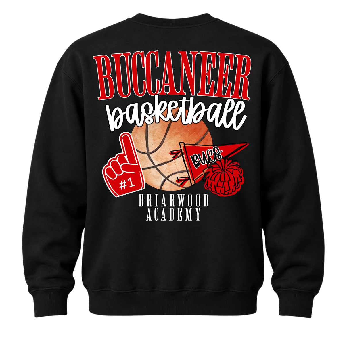 Buccaneer Basketball Crewneck - Black