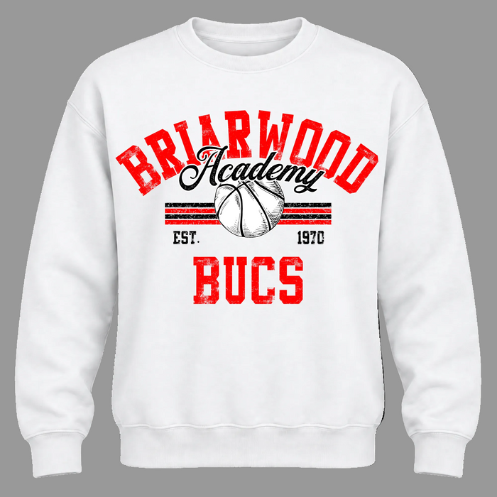 Briarwood Academy Bucs Crewneck - White
