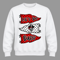 Triple Pennant Crewneck - White