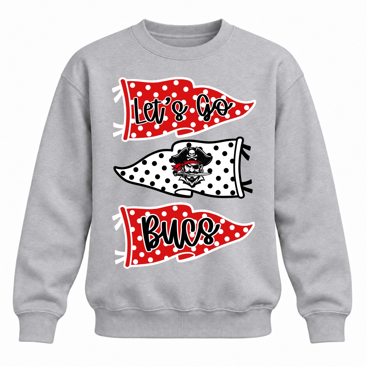 Triple Pennant Crewneck - Gray