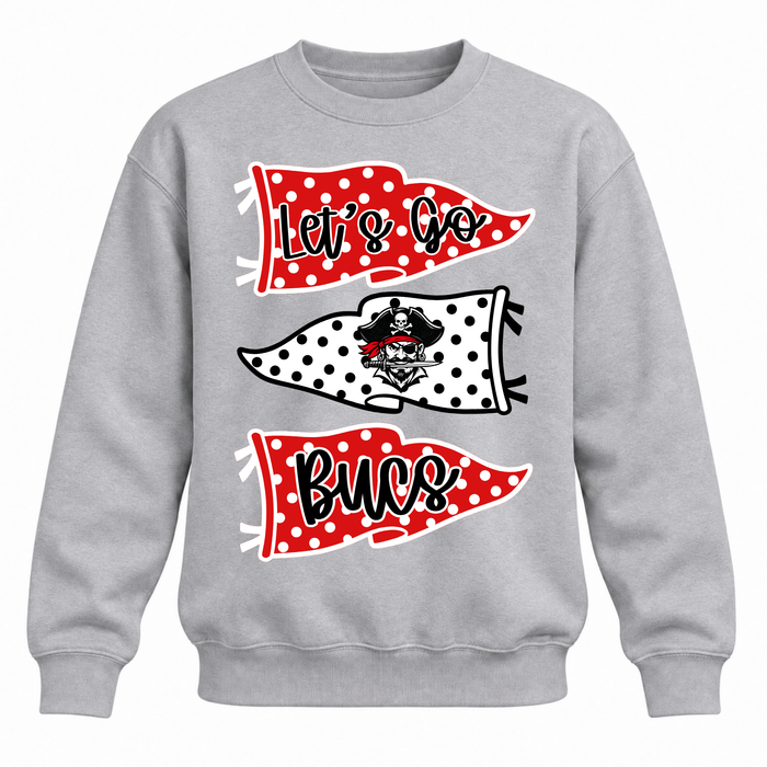 Triple Pennant Crewneck - Gray