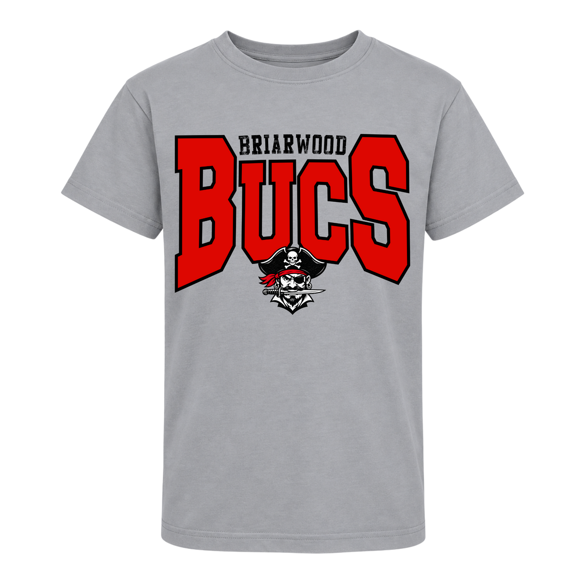 Briarwood BUCS Mascot Tee - Grey