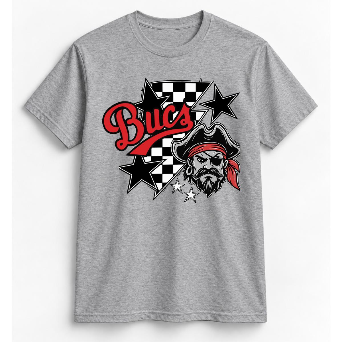 Lightning Bucs Mascot Tee - Grey
