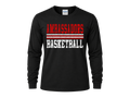 Distressed Ambassadors Basketball Long Sleeve Tee - Black