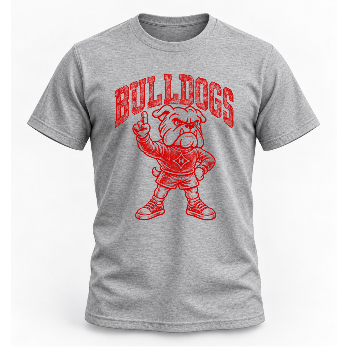 Harlem Vintage Standing Dog Tee - Grey