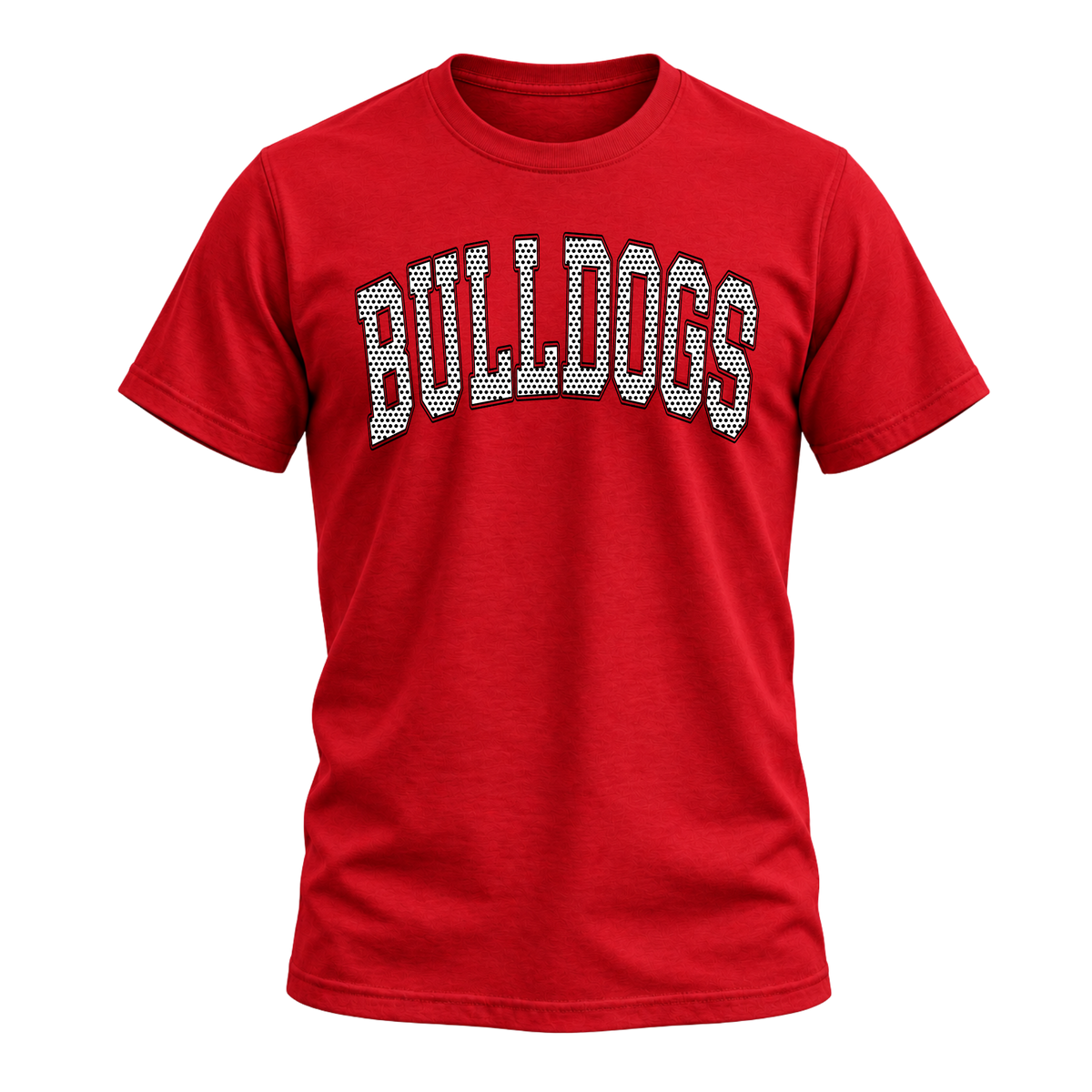 Polka Dot Bulldogs Tee - Red