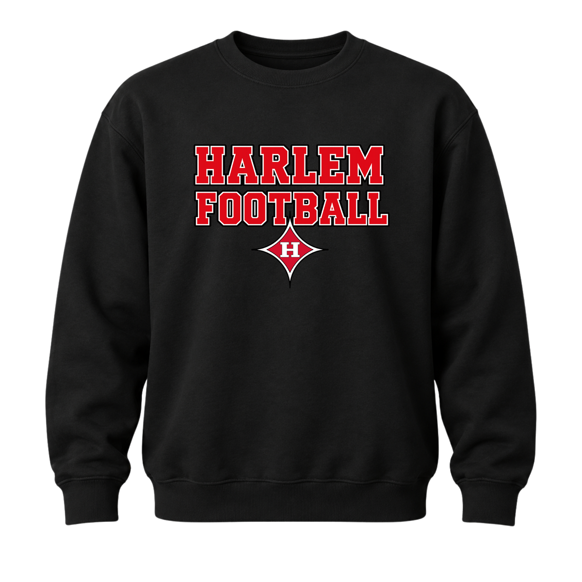 Harlem / Football / Logo Crewneck - Black
