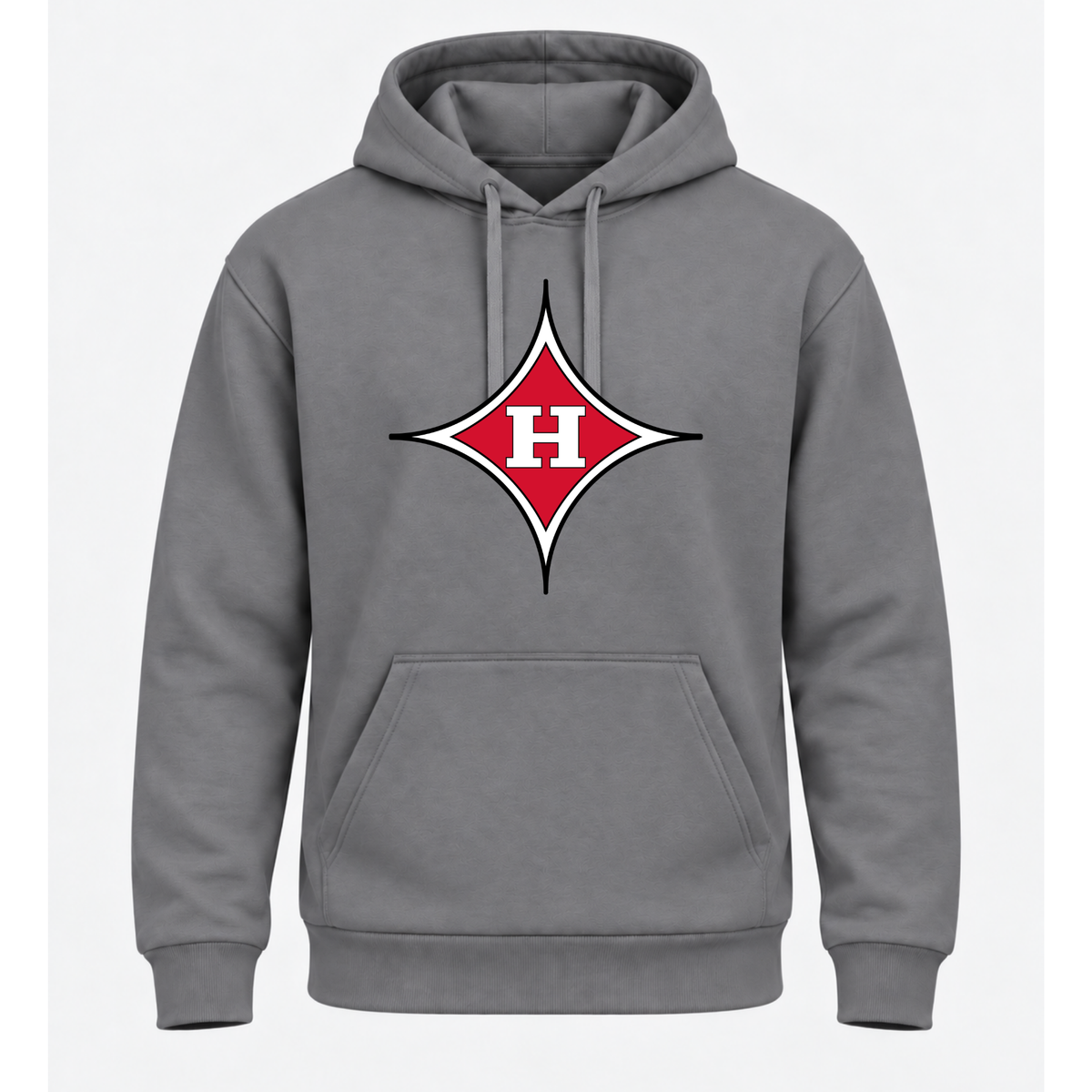 Harlem Classic Full Front Logo Hoodie - Grey