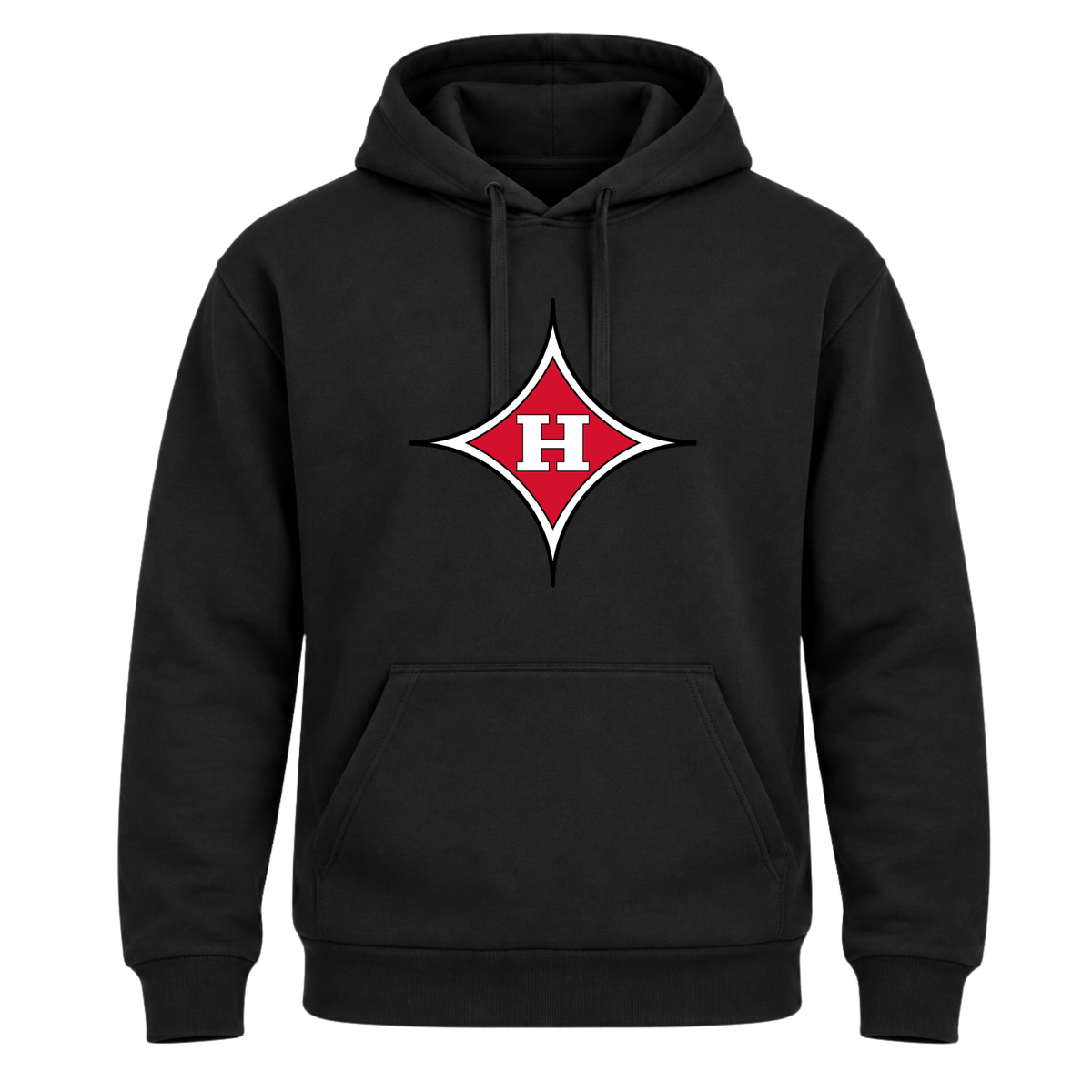 Harlem Classic Full Front Logo Hoodie - Black