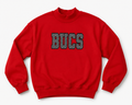 BUCS Gingham Mock Neck - Red