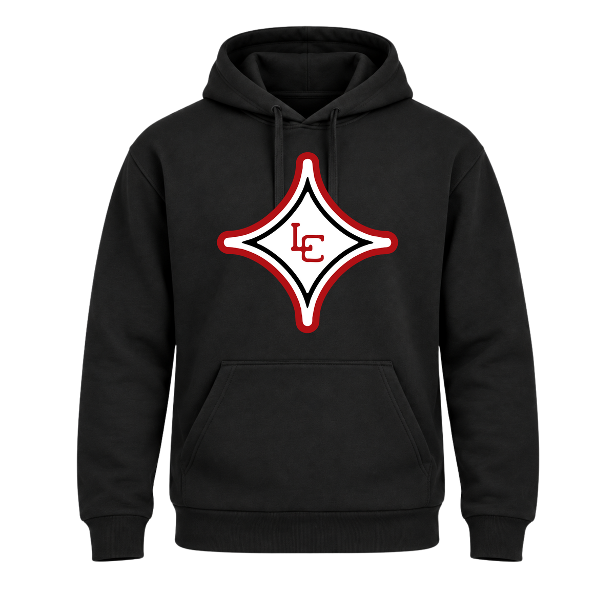LC Classic Full Front Logo Hoodie - Black
