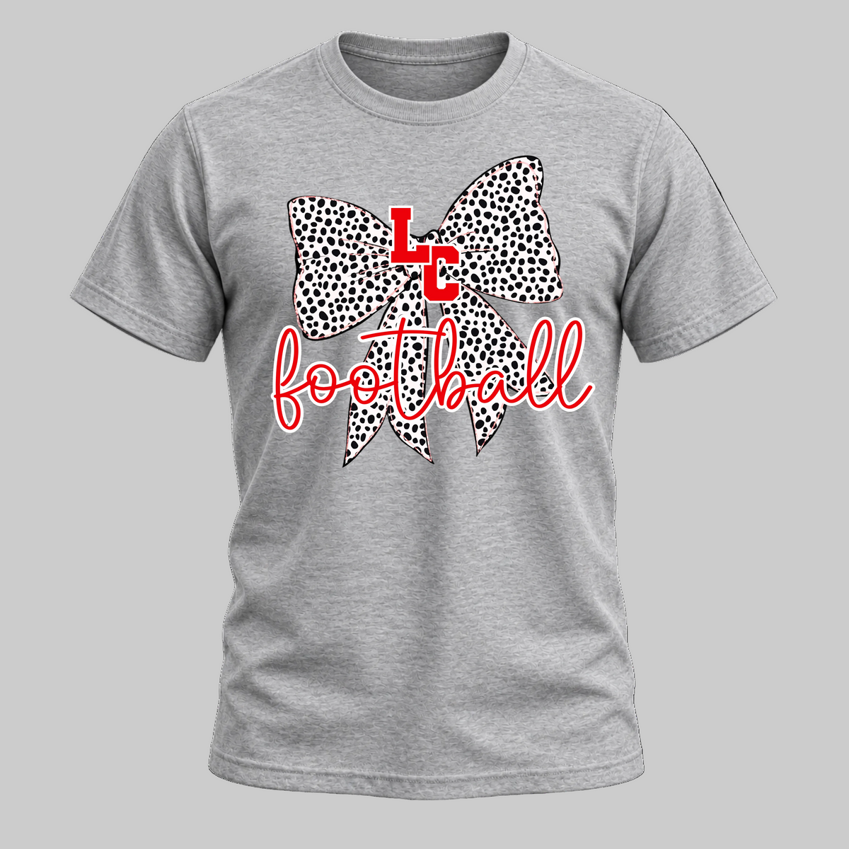 LC Football Bow - Grey