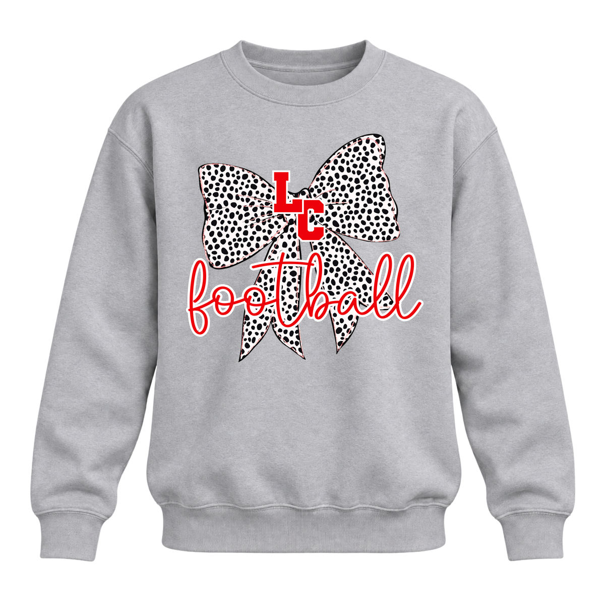 LC Football Bow - Grey