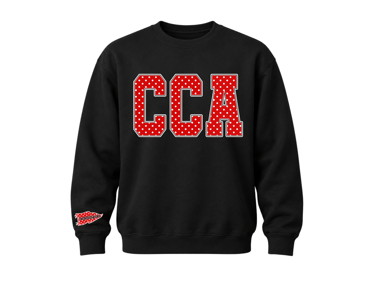 Polka Dot CCA Sweatshirt - Black