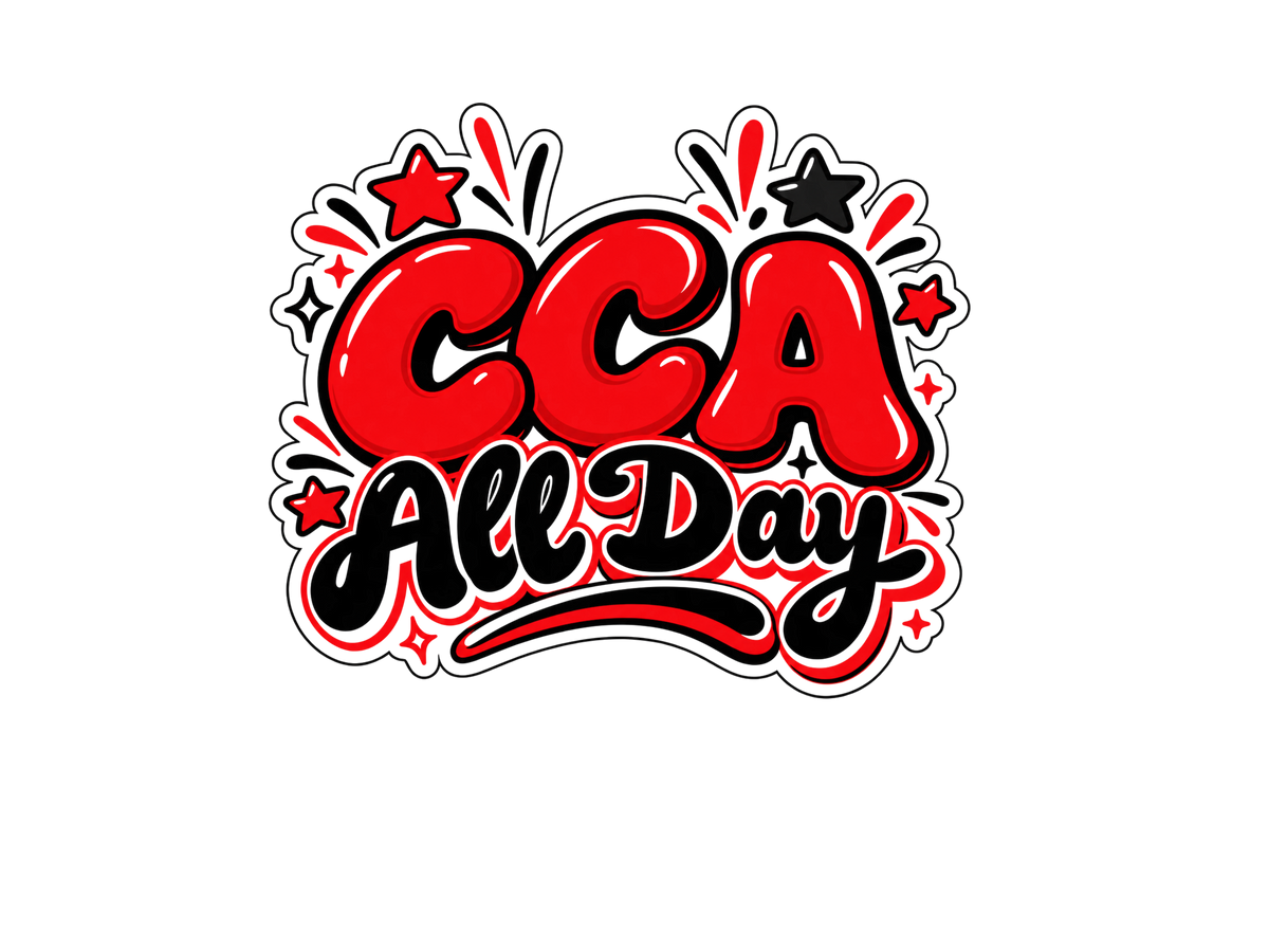 CCA ALL DAY Groovy Decal - Red