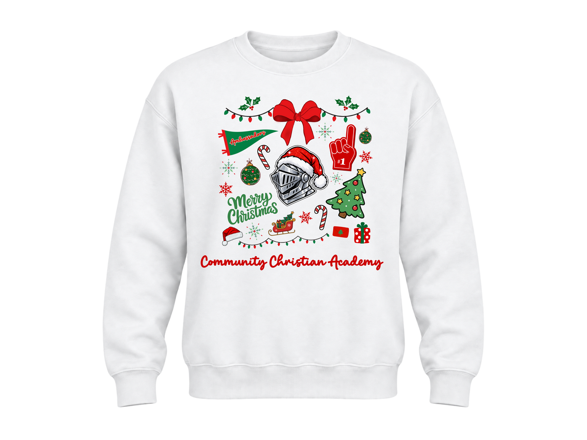 CCA Christmas Spirit Sweatshirt - White