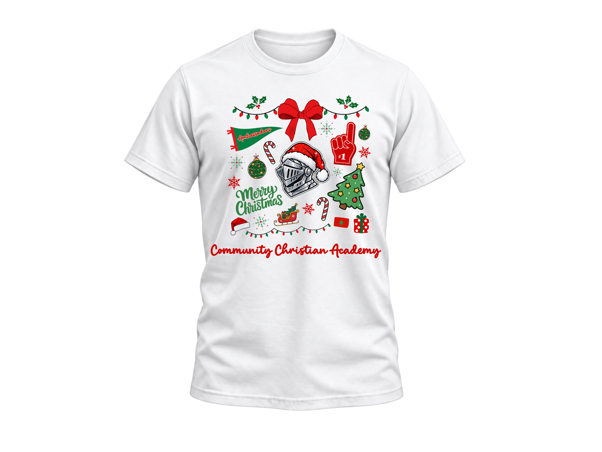 CCA Christmas Spirit Tee -  White