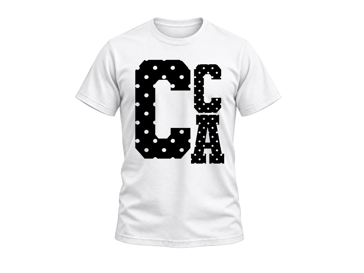 Polkadot CCA Initial Tee - White