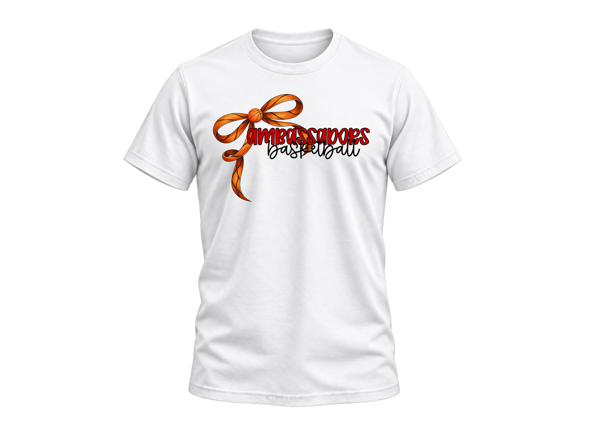 Basketballs Bows Ambassadors Tee - White