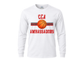 CCA Basketball Stripes Long Sleeve Tee - White
