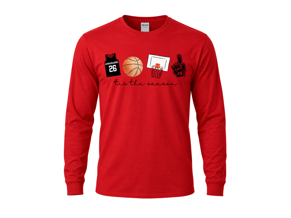 Tis the Season Long Sleeve Tee - Red