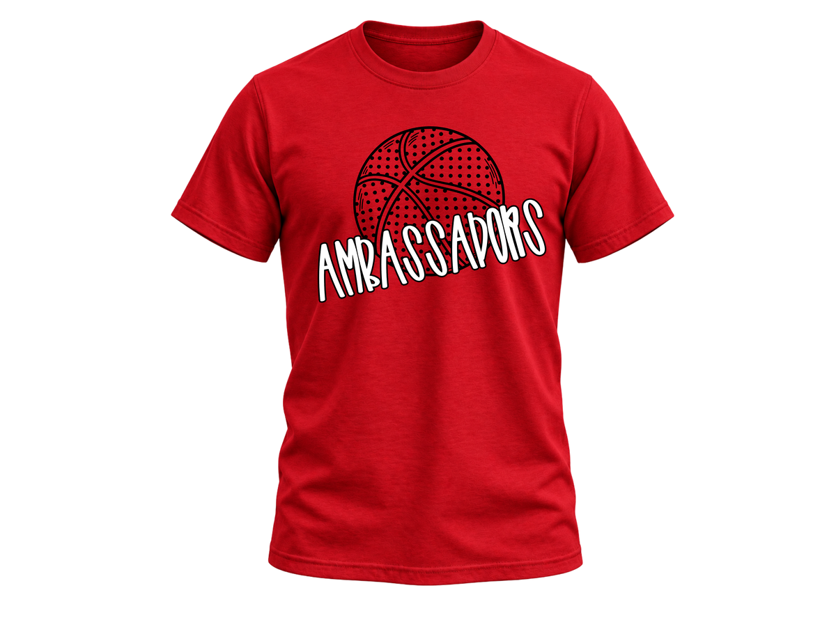 Polkadot Basketball Ambassadors Tshirt - Red
