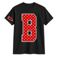 Red B Tee - Black