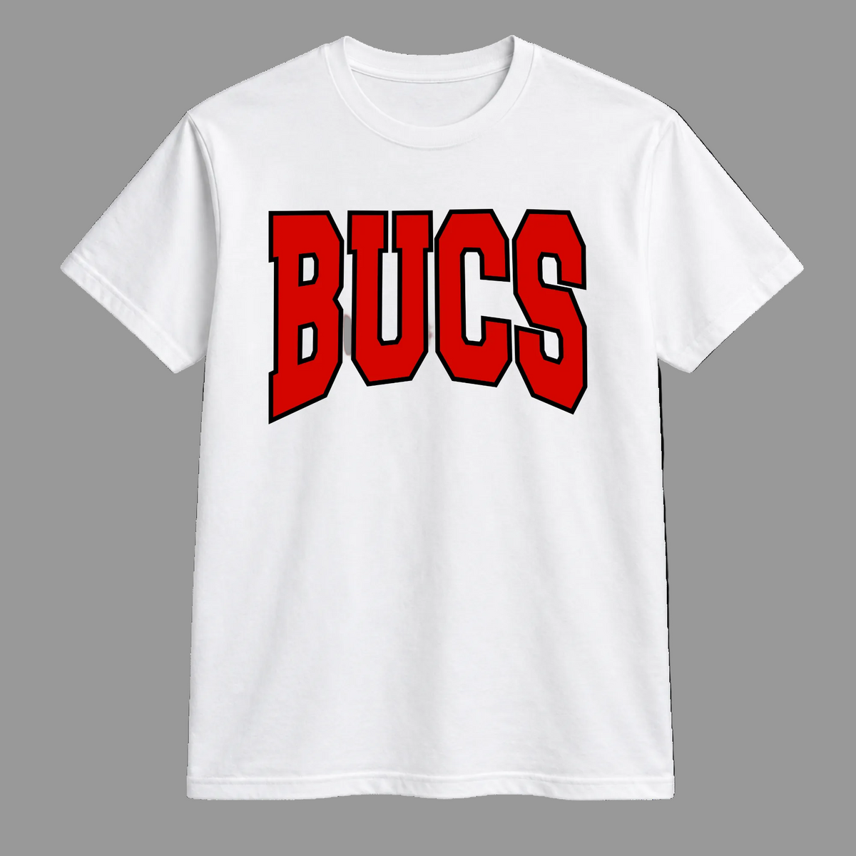 Red Bucs Tee - White