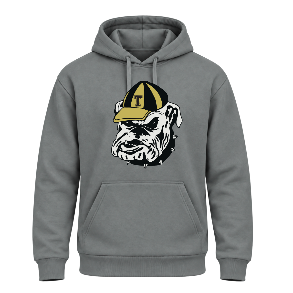 Bulldog Head Hoodie - Grey