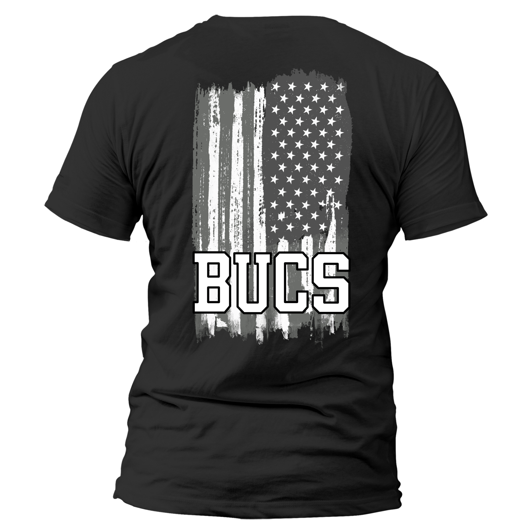 B&W Bucs American Flag - Black