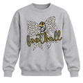 Polka Dot Bow Football - Grey