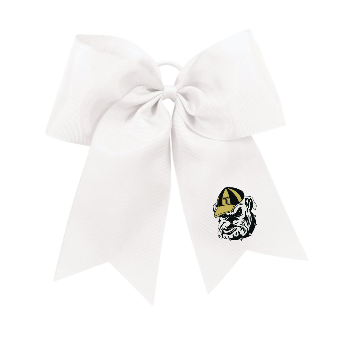 Bulldog Head Bow - White